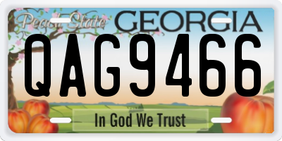 GA license plate QAG9466