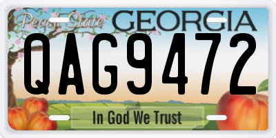 GA license plate QAG9472