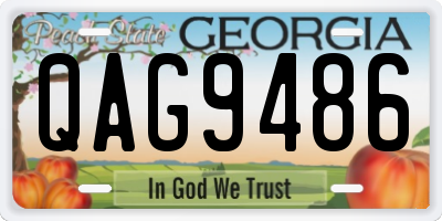 GA license plate QAG9486