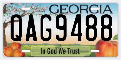 GA license plate QAG9488