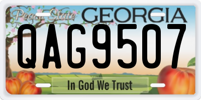 GA license plate QAG9507
