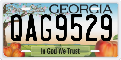 GA license plate QAG9529
