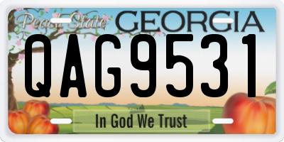 GA license plate QAG9531
