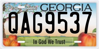 GA license plate QAG9537