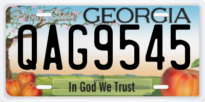 GA license plate QAG9545