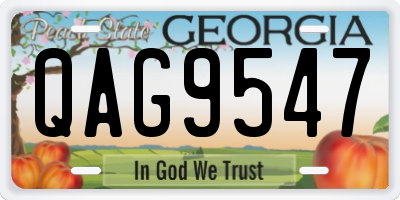 GA license plate QAG9547