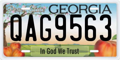 GA license plate QAG9563