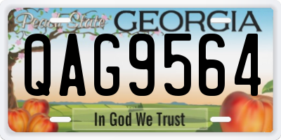 GA license plate QAG9564