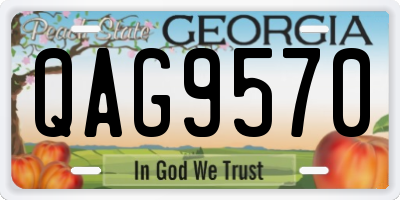 GA license plate QAG9570