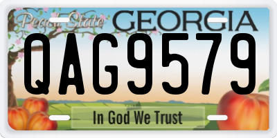 GA license plate QAG9579