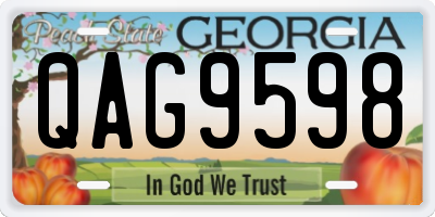 GA license plate QAG9598