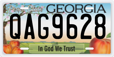 GA license plate QAG9628