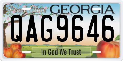 GA license plate QAG9646