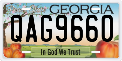 GA license plate QAG9660