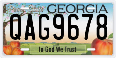 GA license plate QAG9678