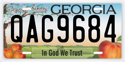 GA license plate QAG9684