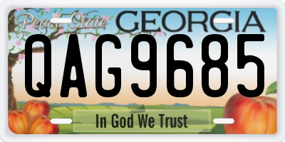 GA license plate QAG9685