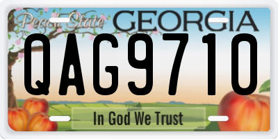 GA license plate QAG9710