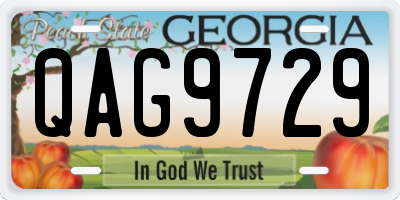 GA license plate QAG9729