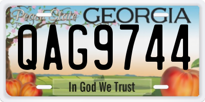 GA license plate QAG9744