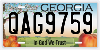GA license plate QAG9759