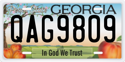 GA license plate QAG9809