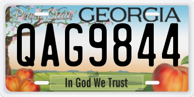 GA license plate QAG9844