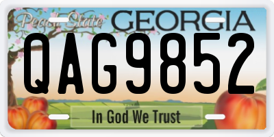 GA license plate QAG9852