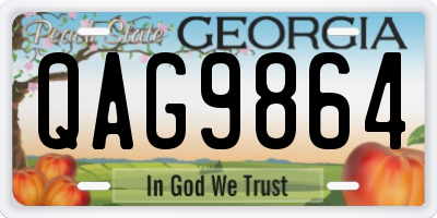 GA license plate QAG9864