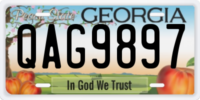 GA license plate QAG9897