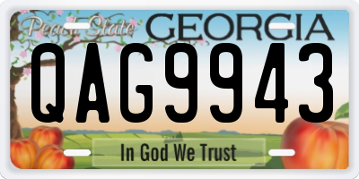 GA license plate QAG9943