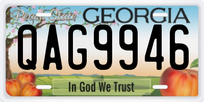 GA license plate QAG9946