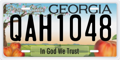 GA license plate QAH1048