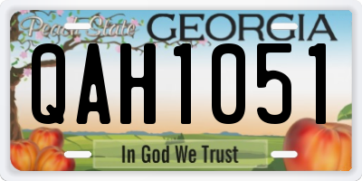 GA license plate QAH1051