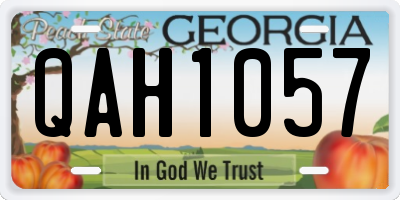 GA license plate QAH1057