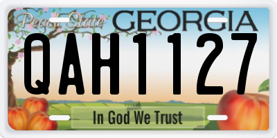 GA license plate QAH1127