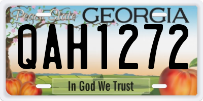 GA license plate QAH1272