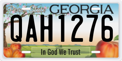 GA license plate QAH1276