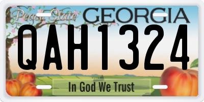 GA license plate QAH1324