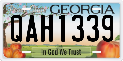 GA license plate QAH1339