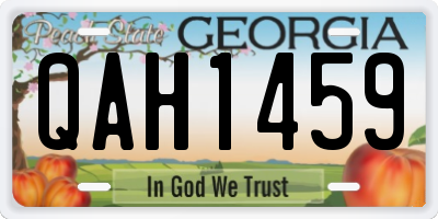 GA license plate QAH1459