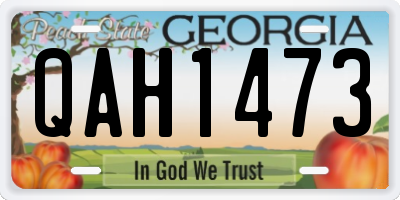GA license plate QAH1473