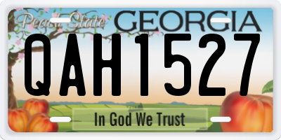 GA license plate QAH1527