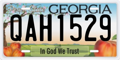 GA license plate QAH1529