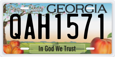 GA license plate QAH1571