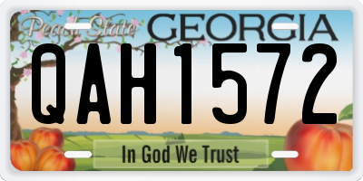 GA license plate QAH1572
