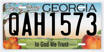 GA license plate QAH1573