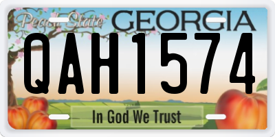 GA license plate QAH1574