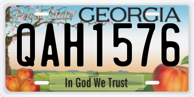 GA license plate QAH1576