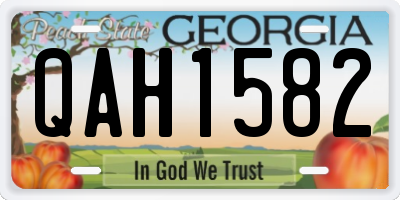 GA license plate QAH1582